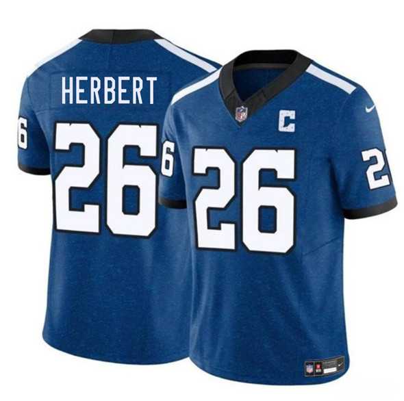 Mens Indianapolis Colts #26 Khalil Herbert Blue 2025 F.U.S.E. Throwback Vapor Limited Stitched Jersey Dzhi->indianapolis colts->NFL Jersey